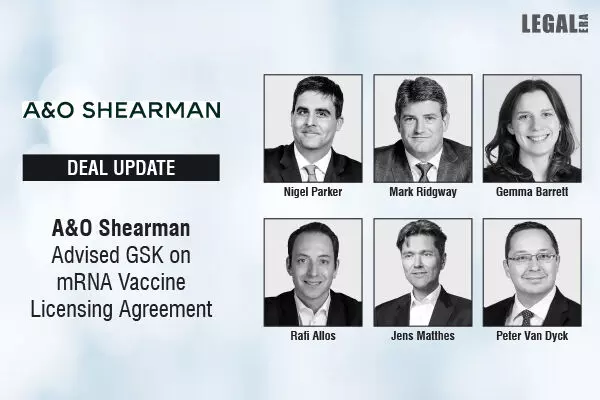 A&O Shearman Advised GSK On mRNA Vaccine Licensing Agreement